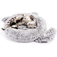 Pecute Cama para Perros de Felpa Cama Gato Redonda Mascotas Calentito Cojín Lavable Cama Suave Dount para Perros…